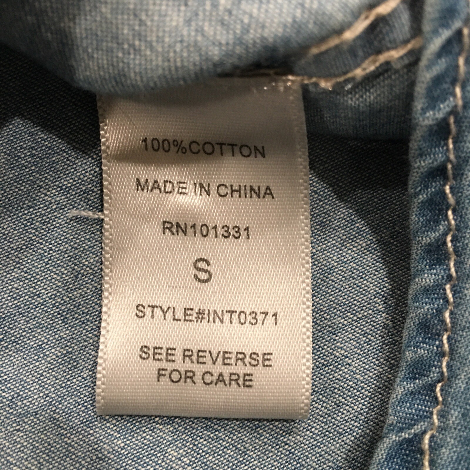 Charlotte Russe Women S Shirt Blue Denim Button Long Sleeve 100% Cotton Western