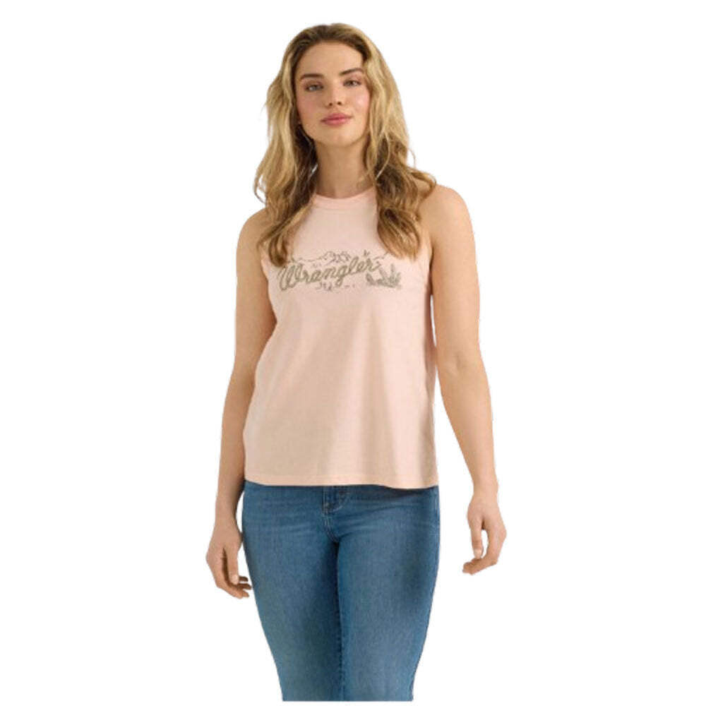 112358559 Wrangler Women’s Retro® Knit Goddess Tank – Peach Parfait NEW