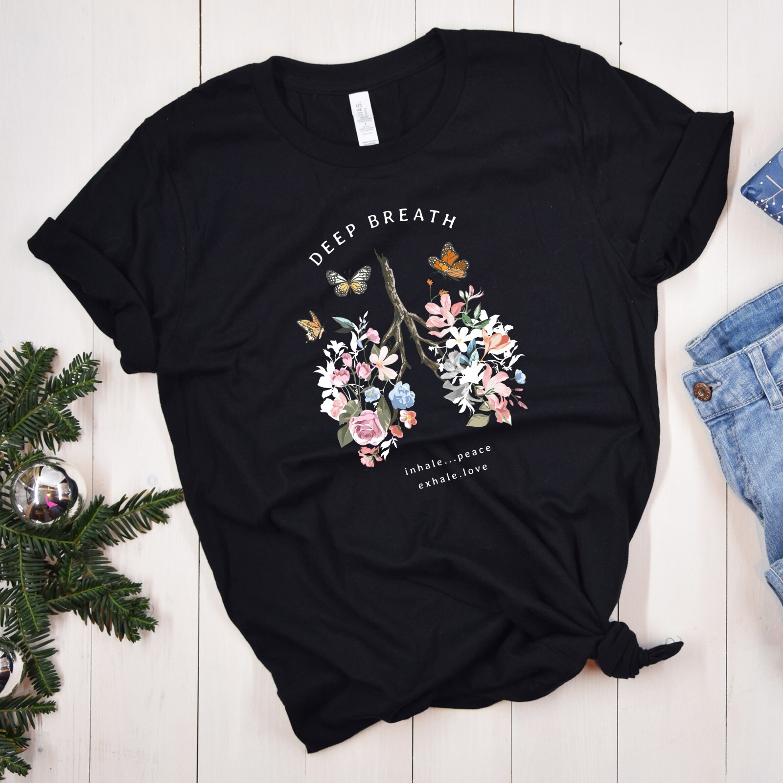 Love Tshirt, Girl Tshirt, Funny Tshirt, Sassy Sshirt inhale Peace Deep Breath