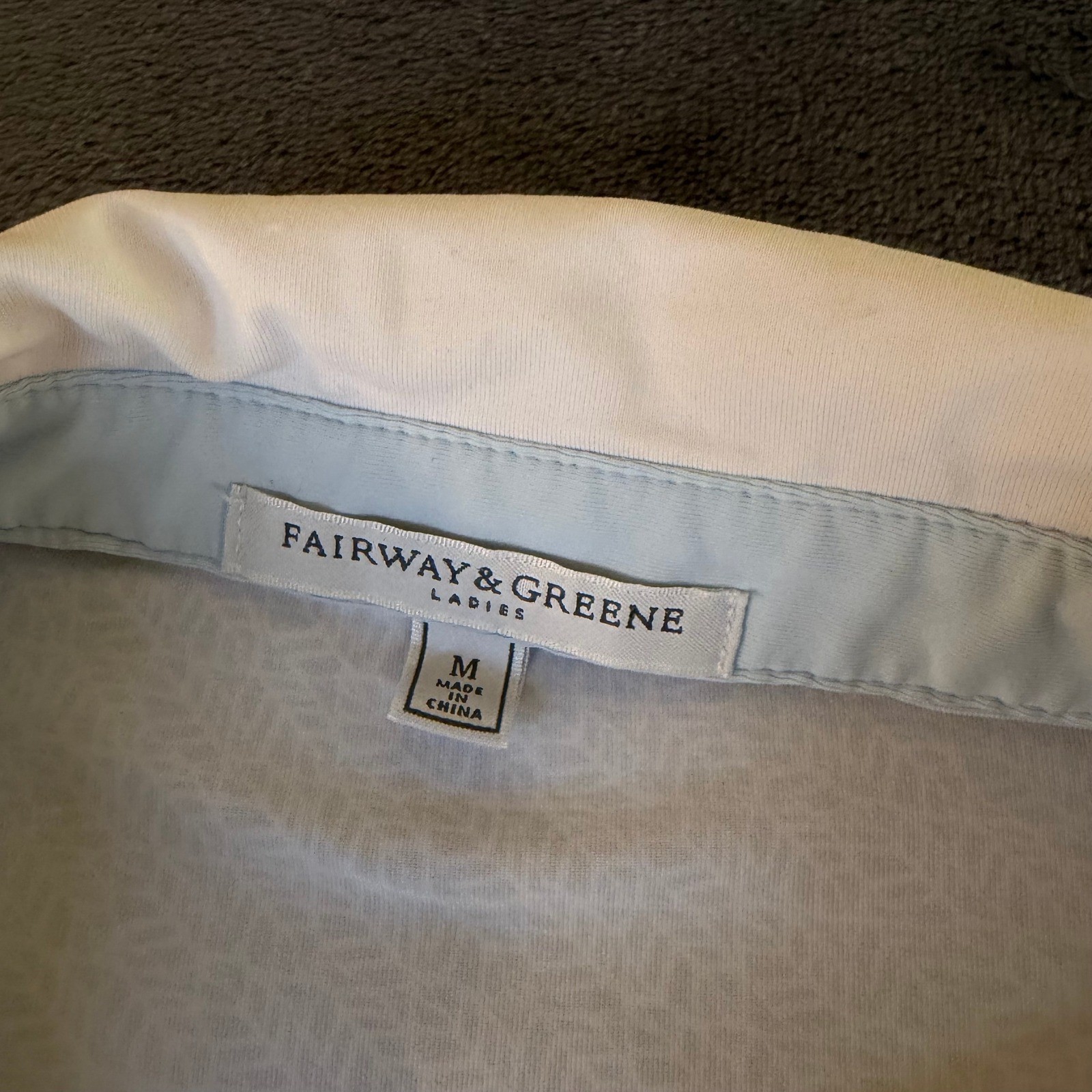 Fairway & Greene Ladies Sleeveless Golf Polo Shirt Geometric Print Womens Medium