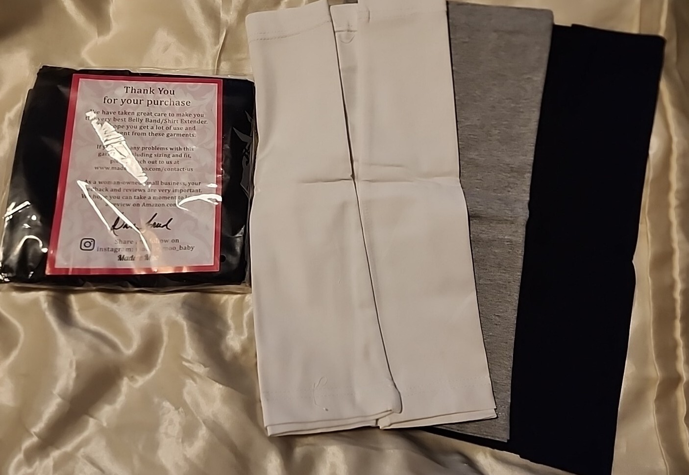 Maddie-Moo Set of 3 Women’s Maternity Belly Band Clothing Extenders size Small