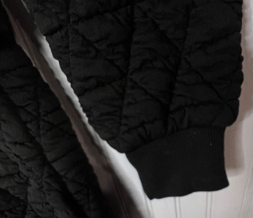 Boutique Womens SET TOP & SKORT M Black Quilted Pullover Matching Skort NEW