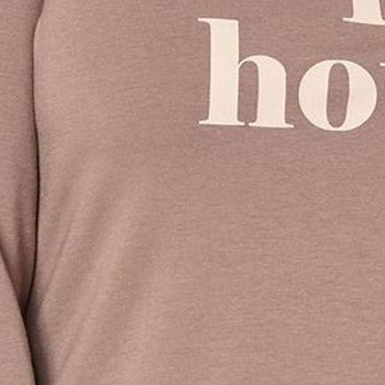 Anybody Women’s Top Sz L Cozy Knit Message Brown A711208
