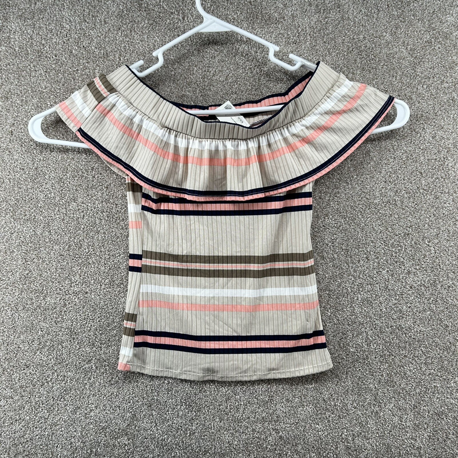 NWT Blue Blush Women’s Top Blouse Size Small Multicolor Striped Sleeveless