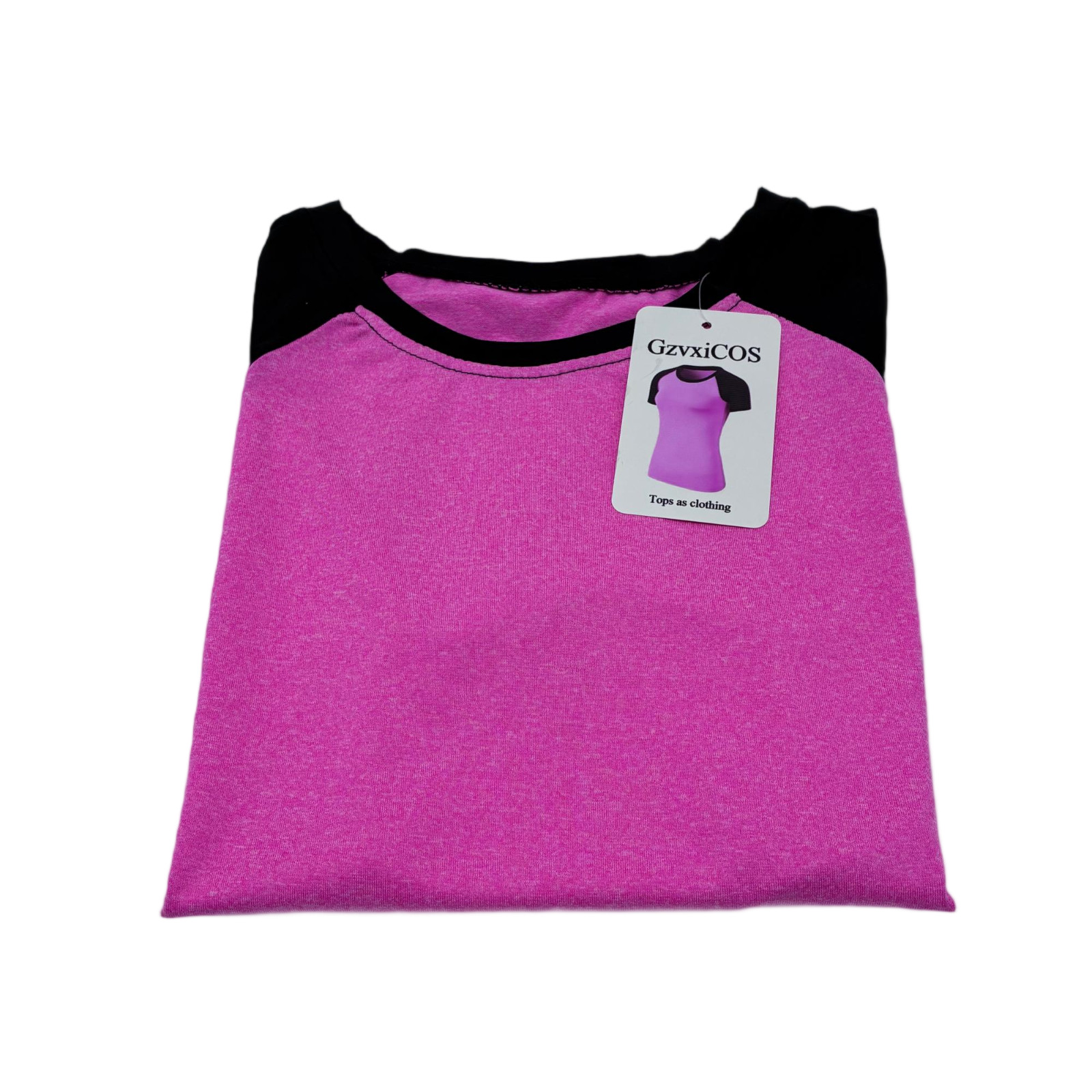 GzvxiCOS Tops as clothing Raglan Short Sleeve Athletic Top in Pink Color