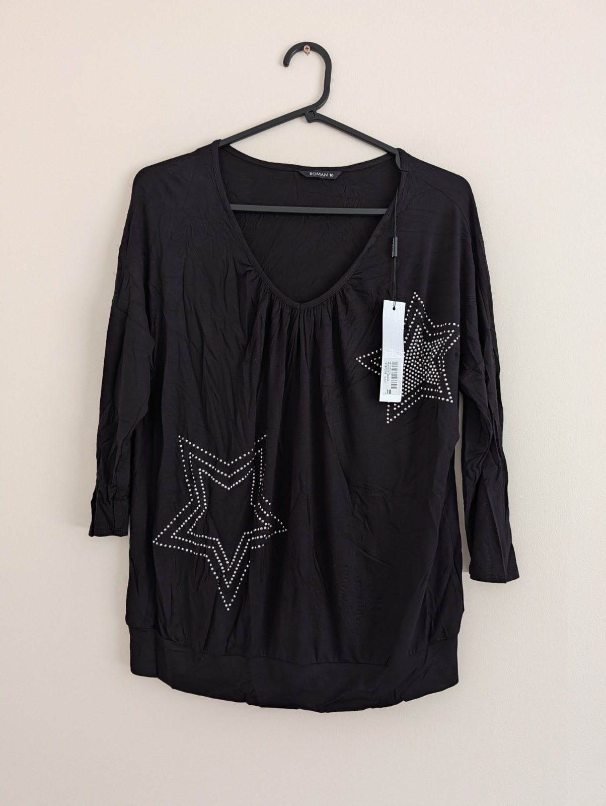 Roman women’s star hotfix top size UK 10 Brand New With Tags