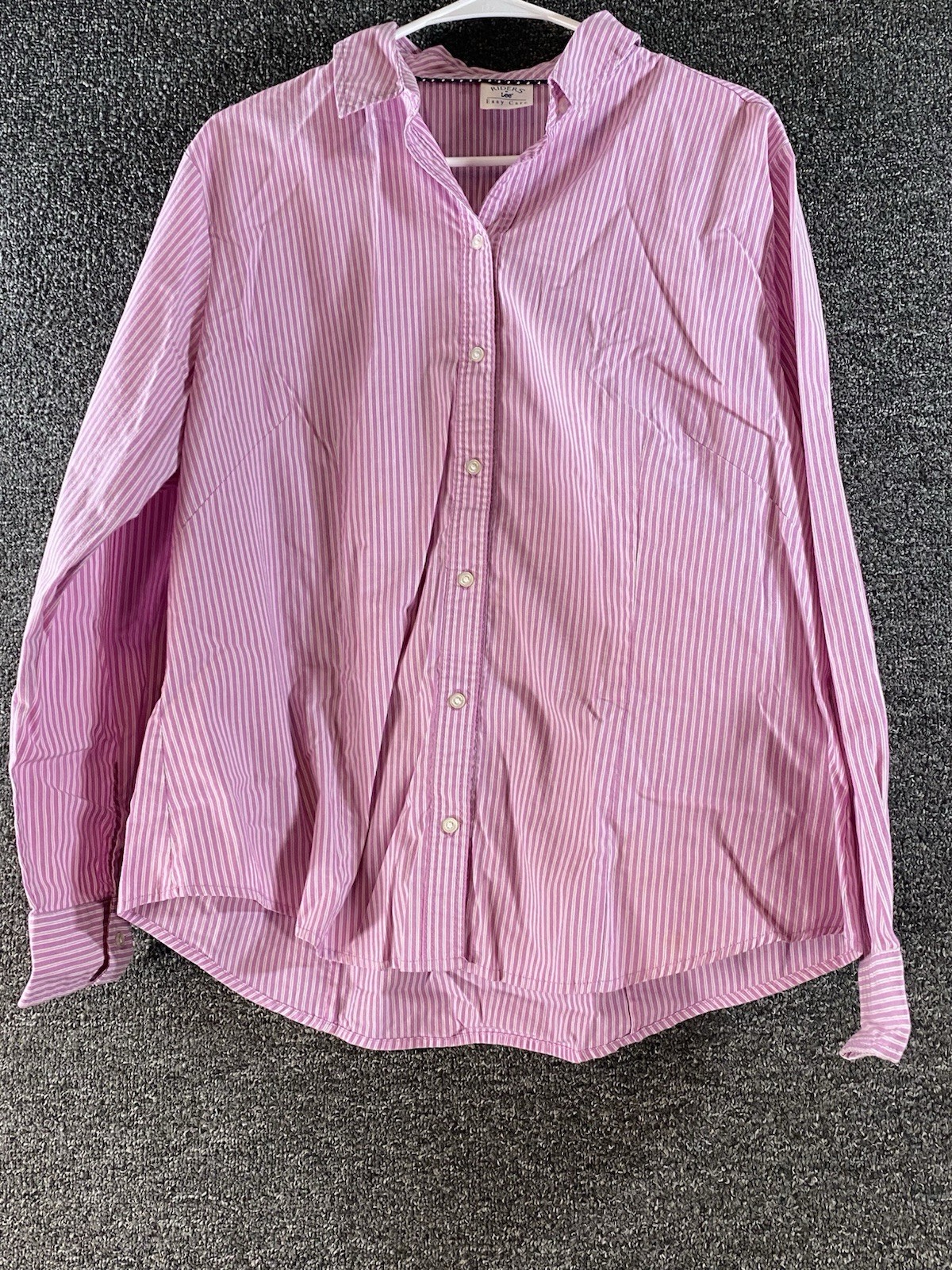 Riders By Lee Women Button Down Shirt Pink Long Sleeve Size XL