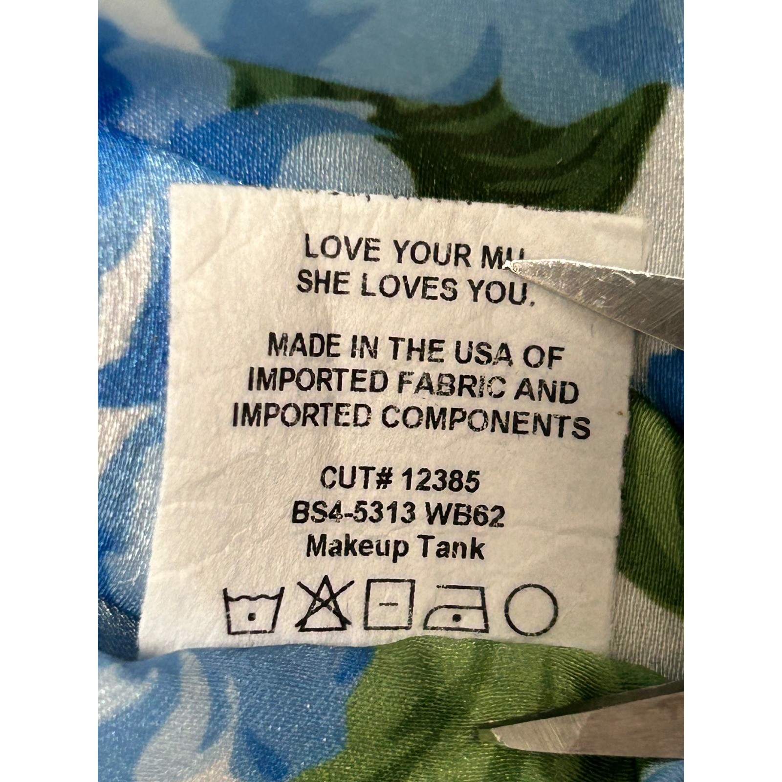 Show Me Your Mumu Blue Floral Tie Shoulder Tank Top XS Hydrangea
