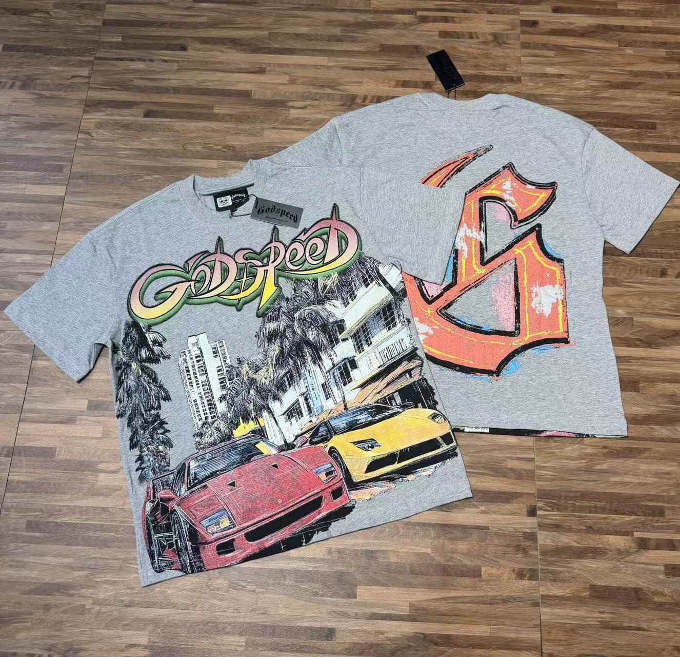 NEW Godspeed Classic sports car print Tee Mens Short Sleeve T-shirt