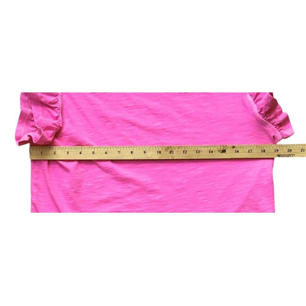 Vineyard Vines Flutter Sleeve Pink Neon Confetti Surf Tee Small