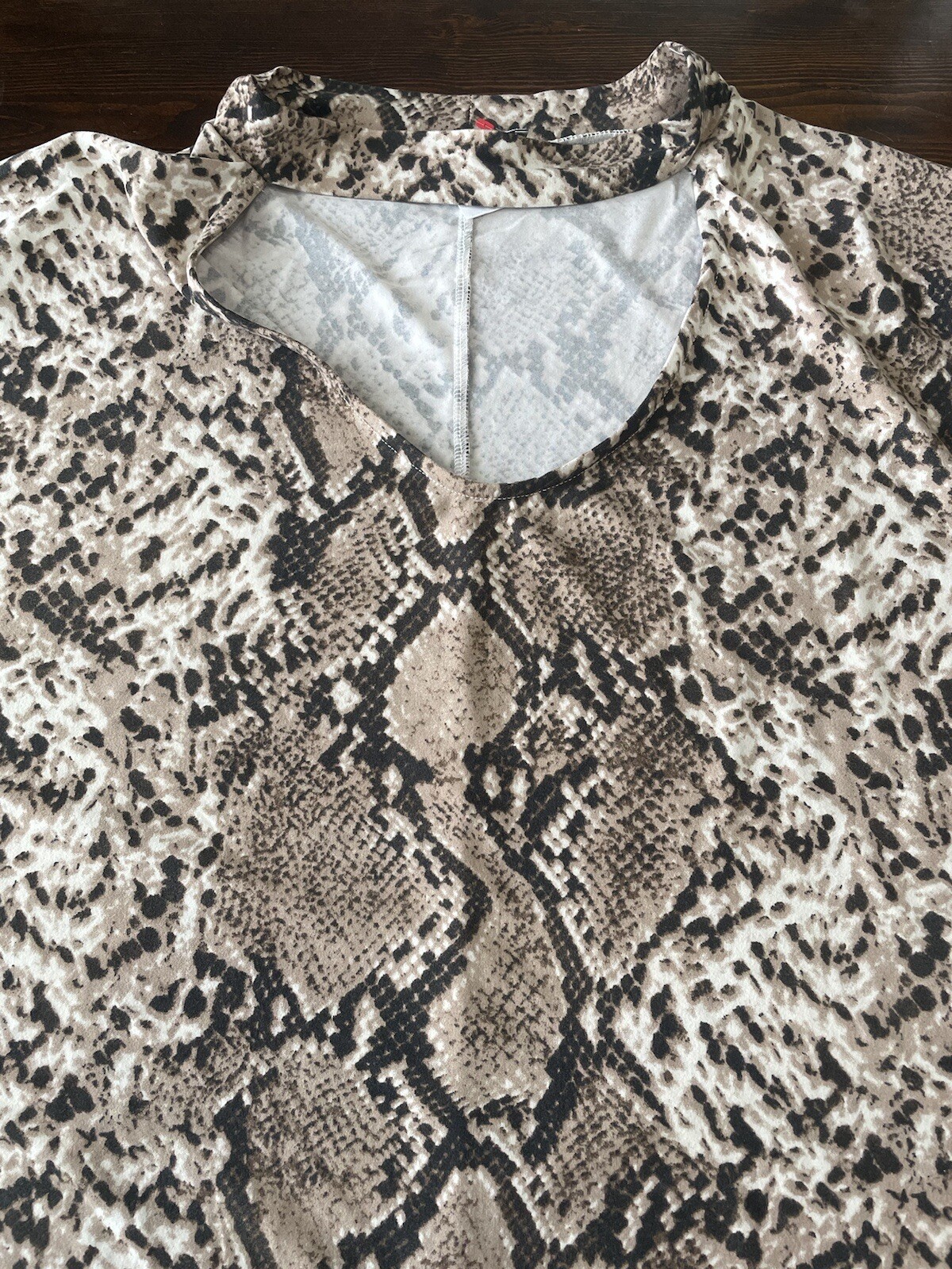 NWOT Perfectly Priscilla Snake Skin Blouse Soft Oversized Loose Sz 2XL Stretch