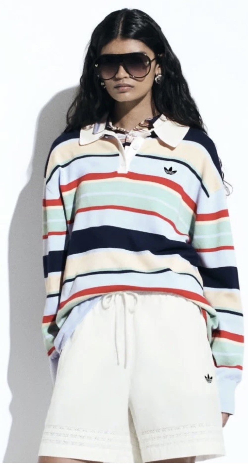 ADIDAS ORIGINALS x ASOS RUGBY TOP STRIPE KNIT SIZE SMALL NEW WITH TAGS