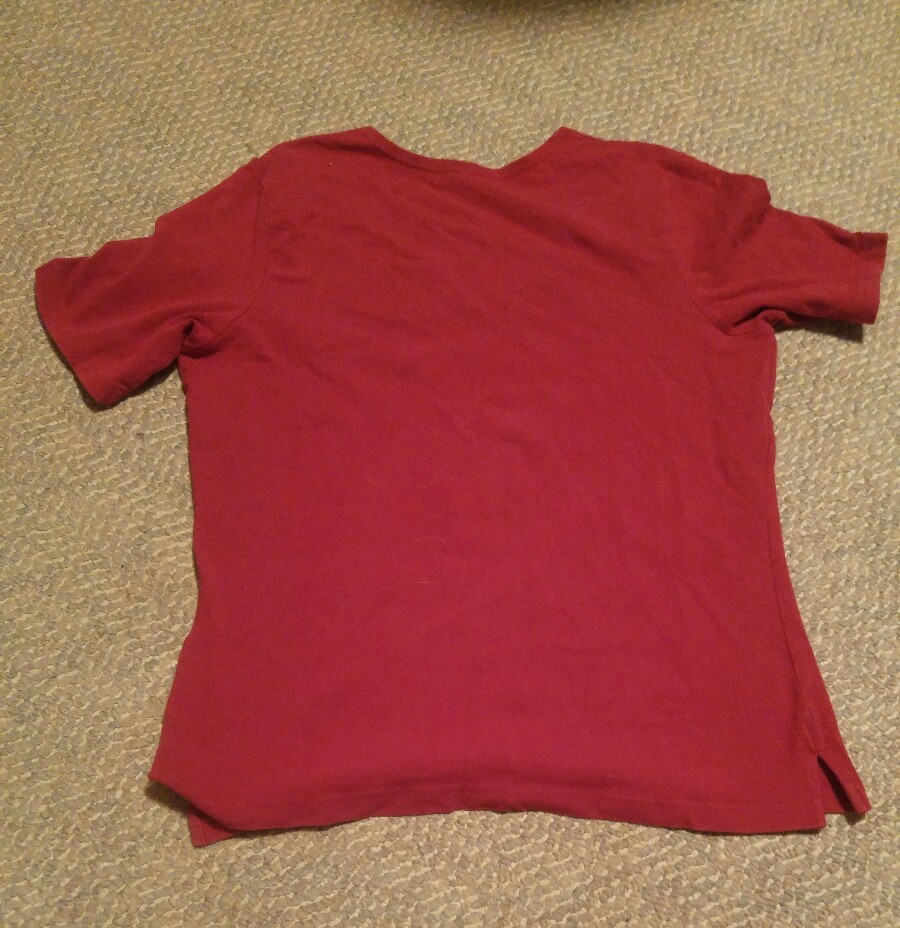 015 Women’s Eddie Bauer Red Top Stretchy 92% Cotton 8% Spandex