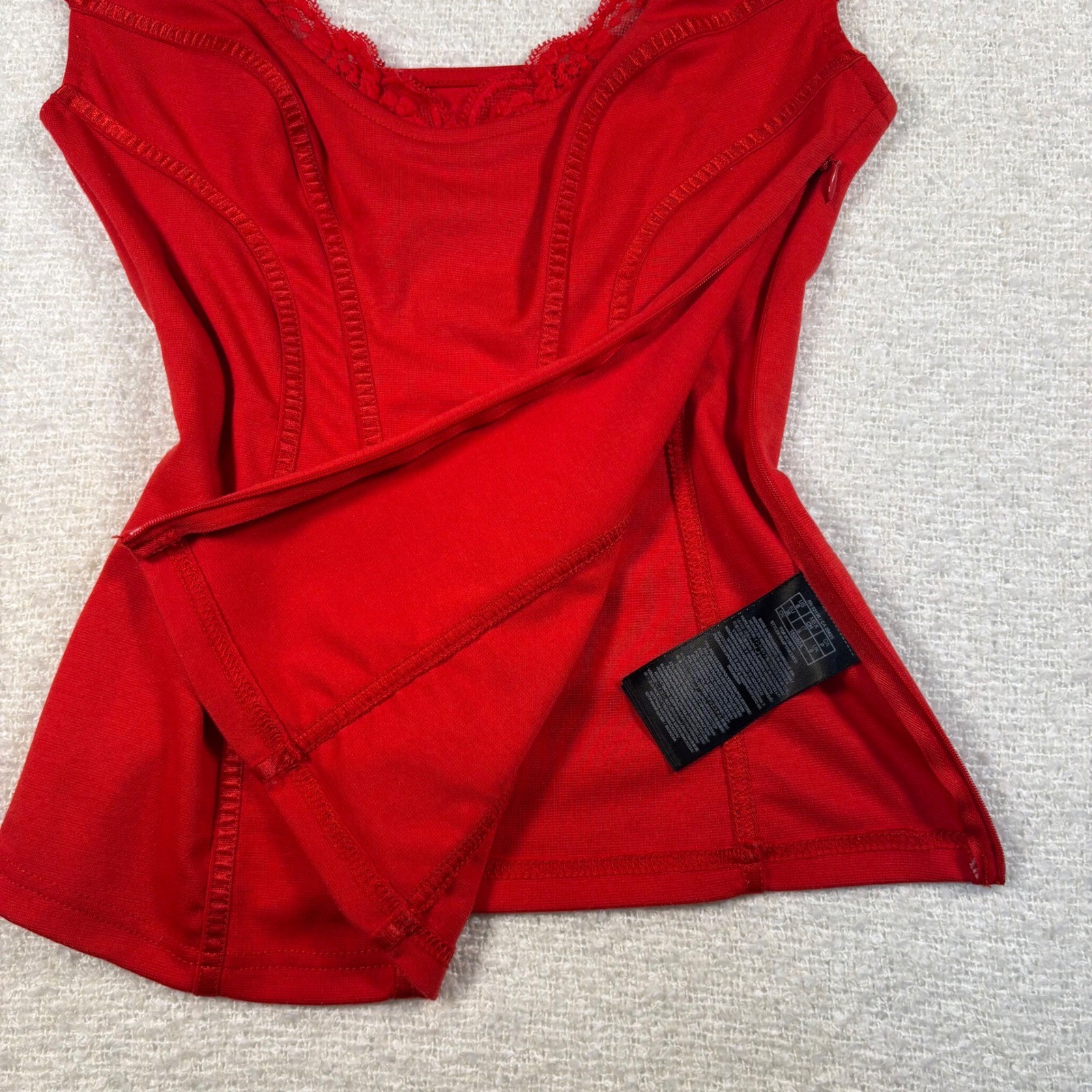 Y2K guess red corset princess sweetheart lace top coquette romantic 00s club