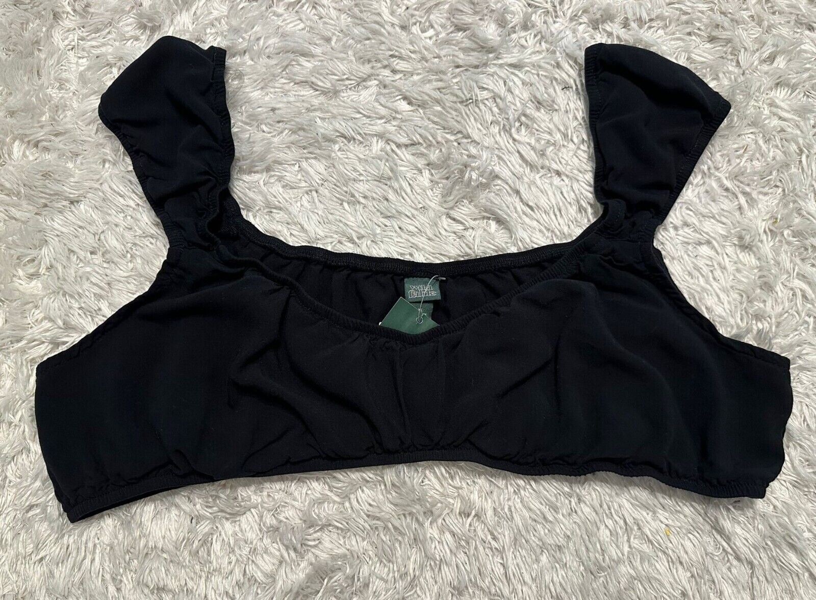 Wild fable Tiny Top Cropped Pullover Regular Fit Cap Sleeve Black Size XL K3