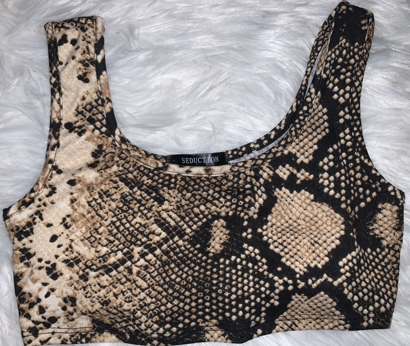 Women’s Snake skin Crop top size small