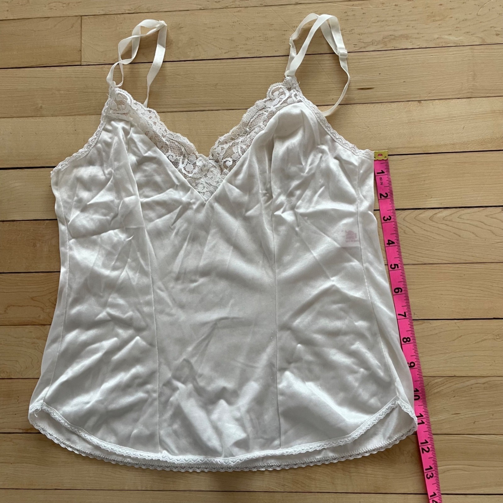Vintage 70s 80s Montgomery Ward Lace Cami Coquette Fairycore Lingerie Top S