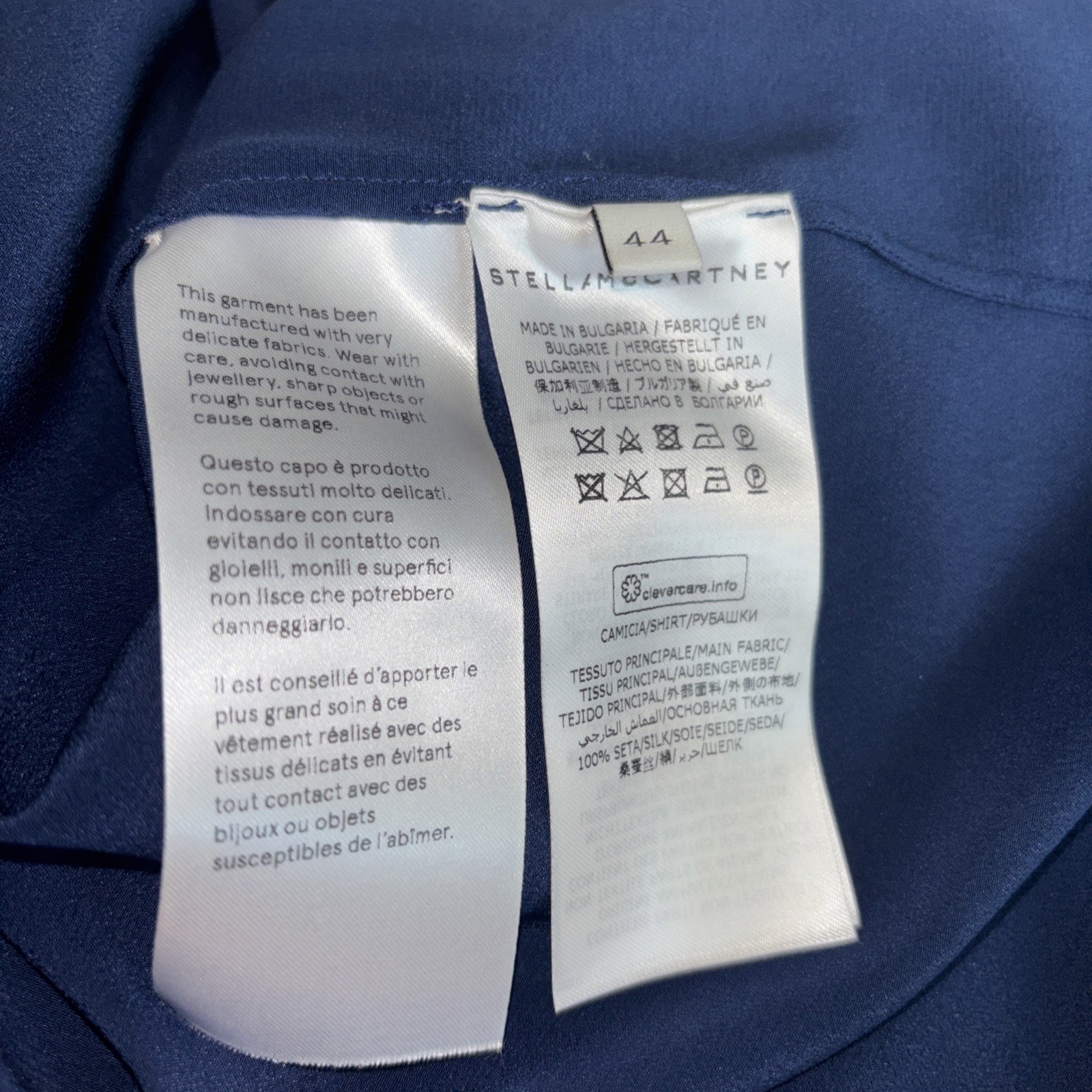 Stella McCartney Blouse Size 44 Made In Bulgaria