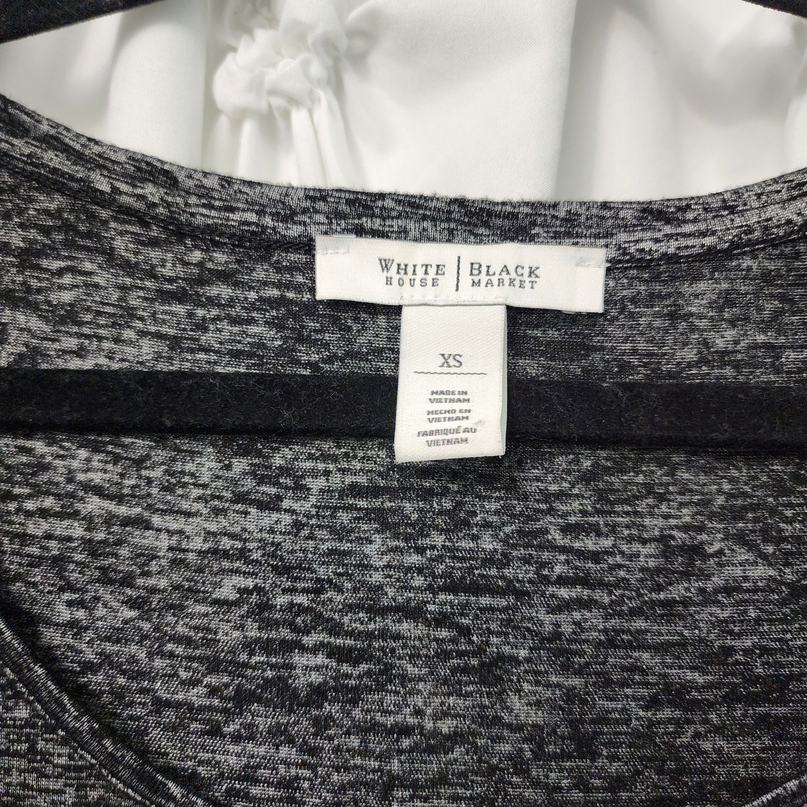 WHBM White House Black Market top Black Heather XS