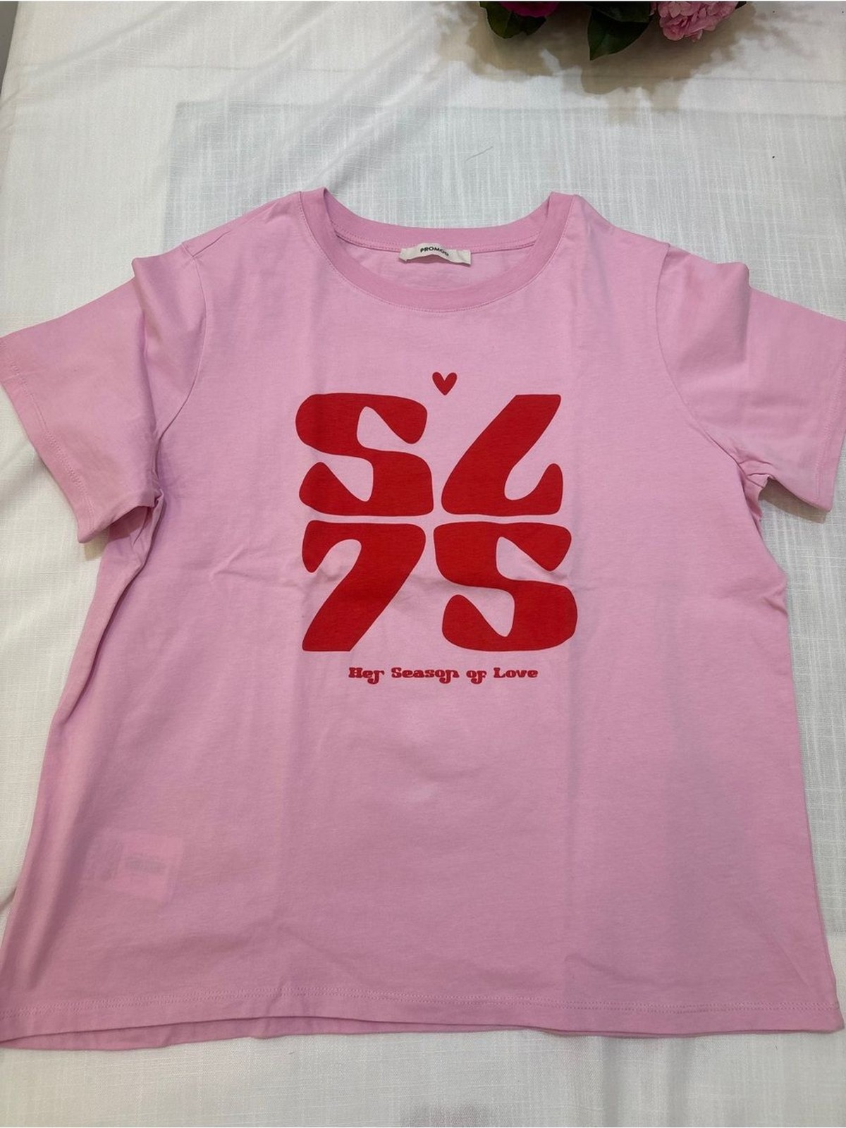 Promod Pink Tee with Red Graphic