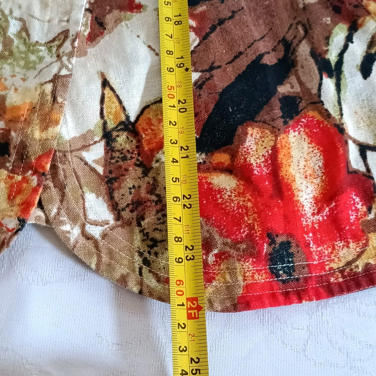 NWOT Choices 100% Linen Floral Lightweight Jacket Blazer 3/4 Sleeve size L