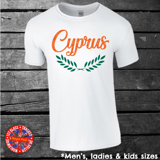 Cyprus T-shirt Sport Holiday Greek Events Gift Mens Ladies Kids Baby