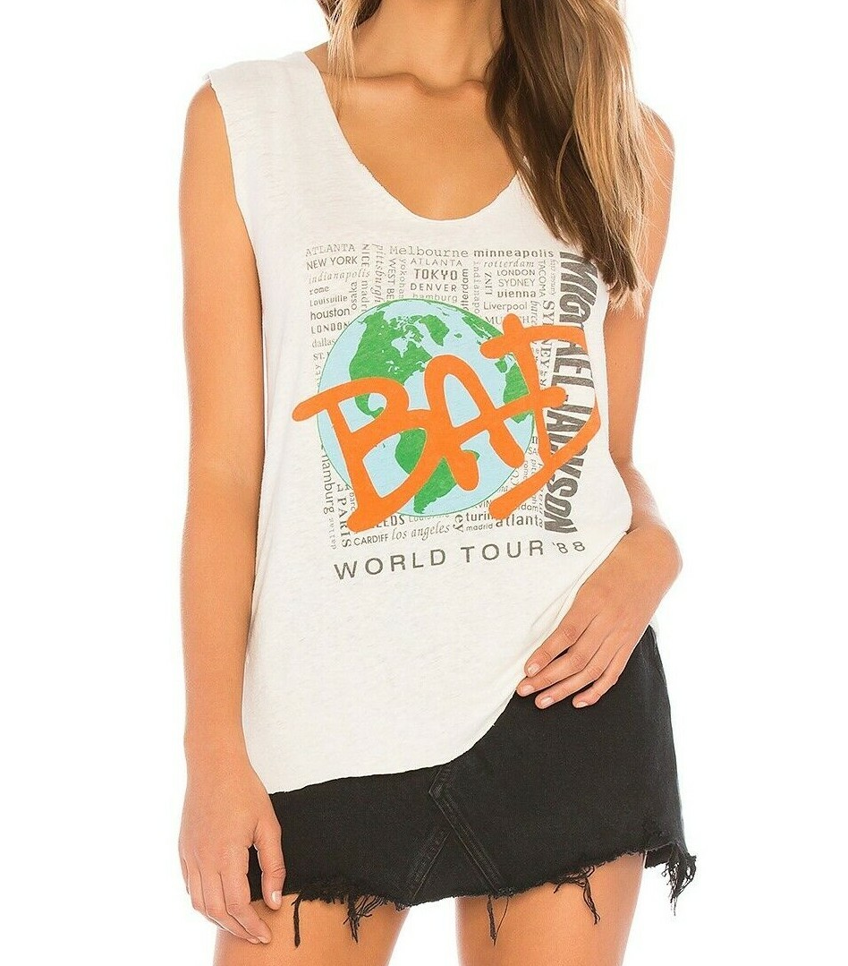 Junk Food Michael Jackson Bad World Tour ’88 Tank Top New