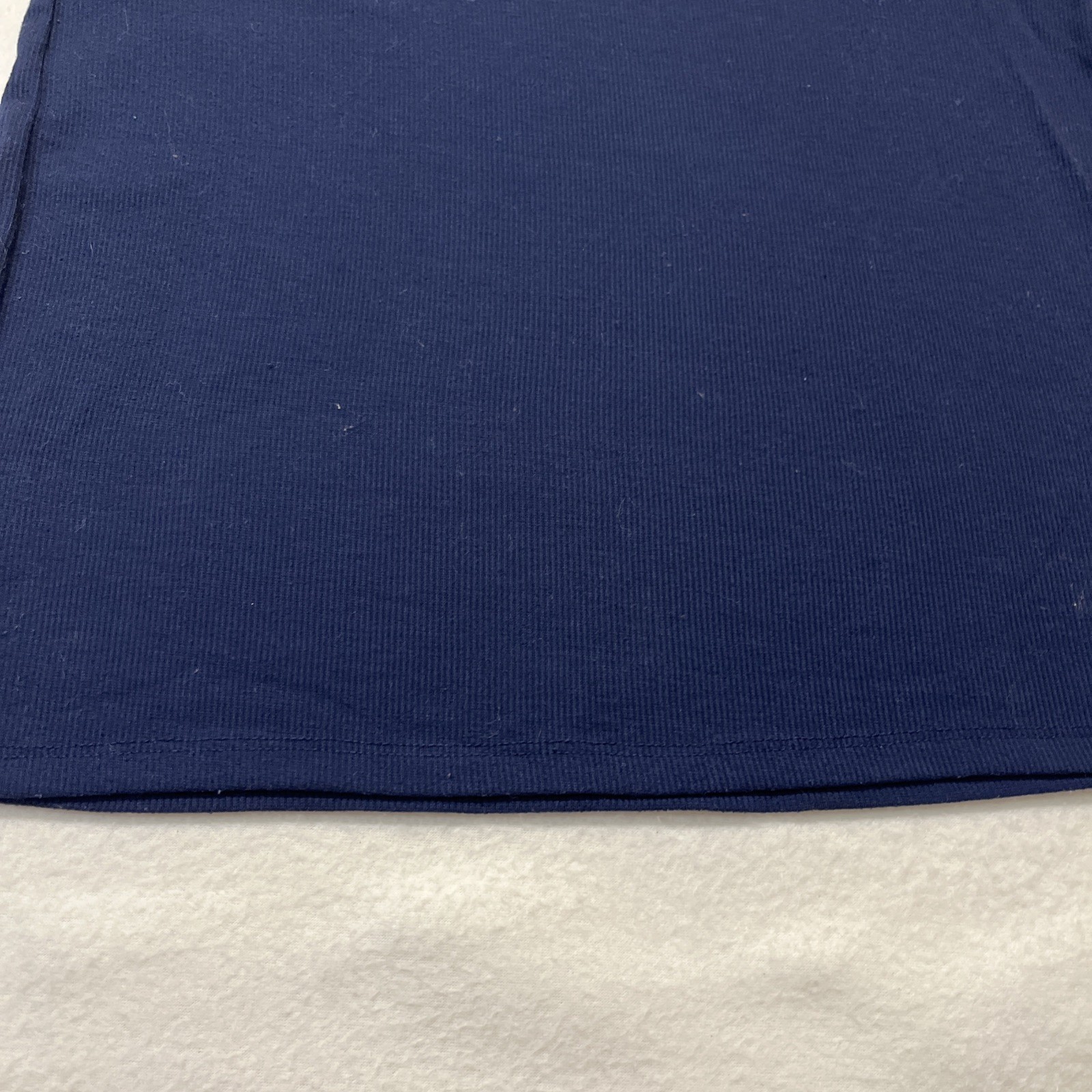 KIKIT Ribbed Tank Top L Daisy Trim Blue Y2K 70’s Vibe Casual