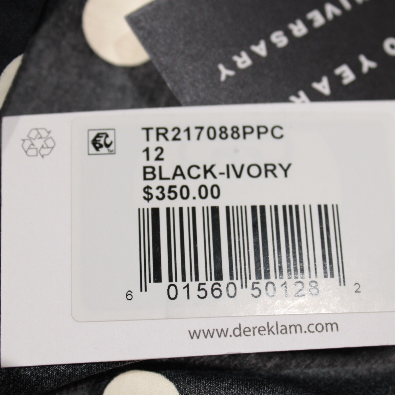Derek Lam 10 Crosby NWT V-Neck Blouse Size 12 in Black with Ivory Polka Dots