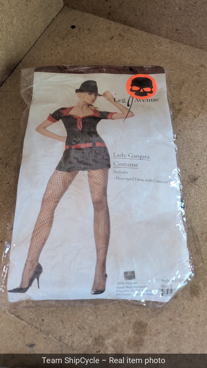 with tags Lady Gangsta Costume Adult Womens Alluring Costume BlackRed L G2U