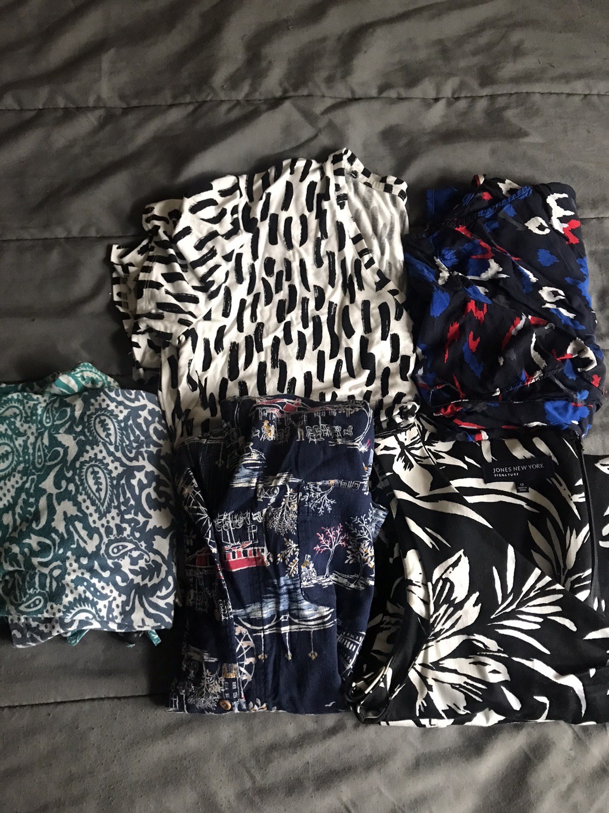 Bundle of Womens Summer Tops Size 12 Various Brands