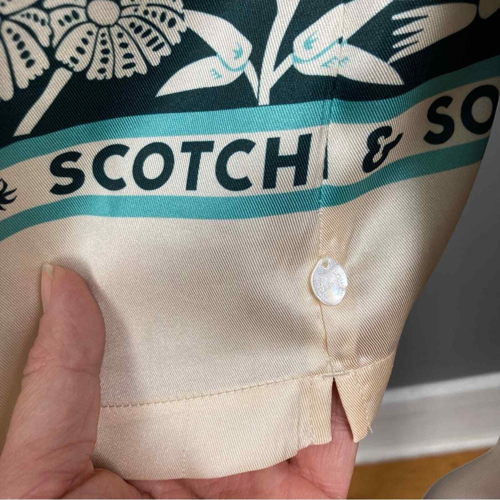 Scotch & Soda blouse women’s small Hawaiian shirt notched lapel button down