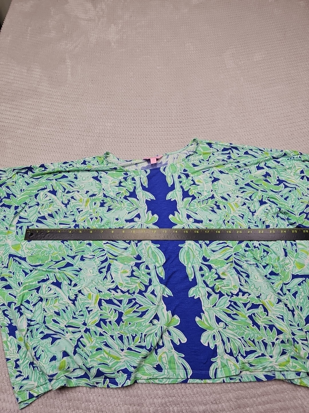 Lilly Pulitzer Shirt Womens Small Medium Koala Of The Wild Green Blue Batwing