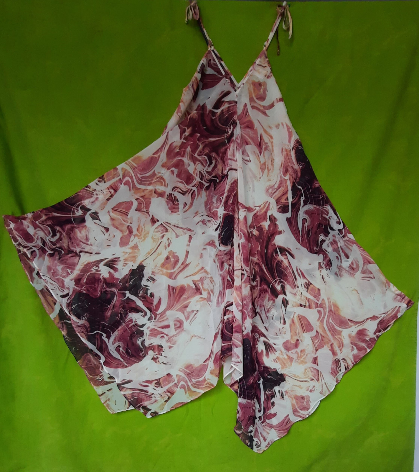 Linea Donatella Dress long women Size S marble Swirl Chiffon back to school NEW