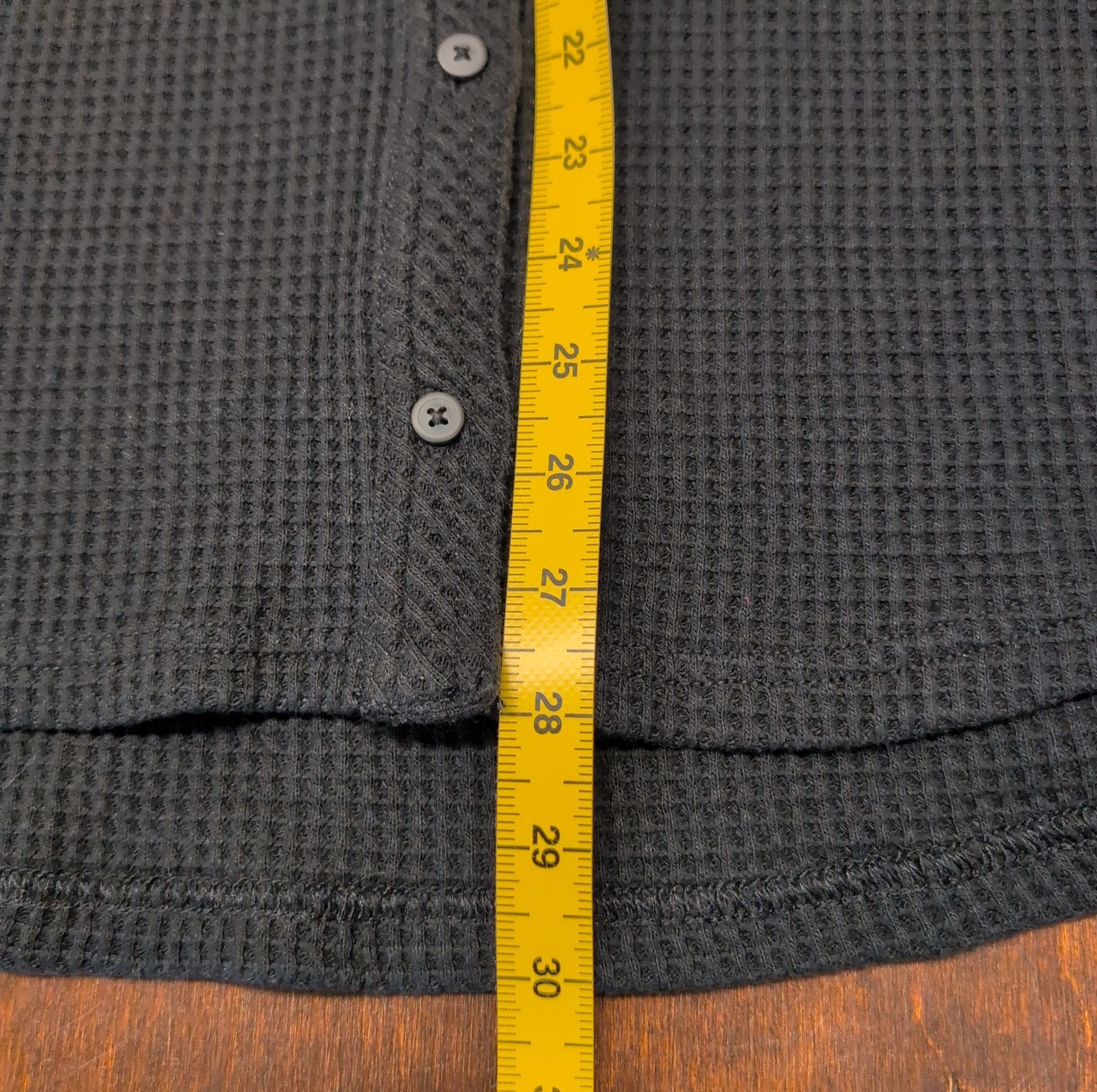 Aerie LumberJane Waffle Shirt Sz Medium Shacket Oversized Button Up Black