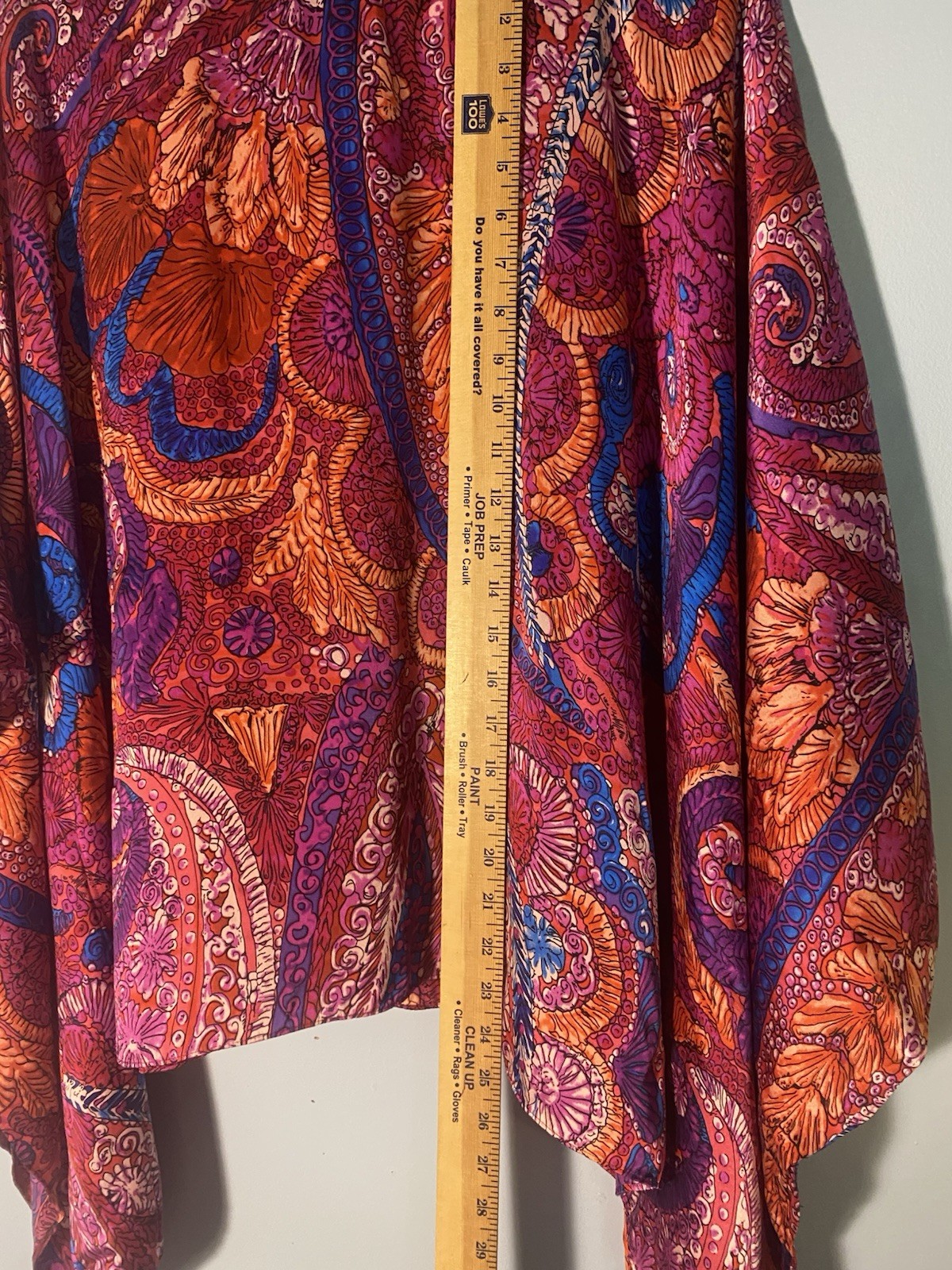 MACK and MACK silky boho Coastal flowy kimono style tunic blouse Large