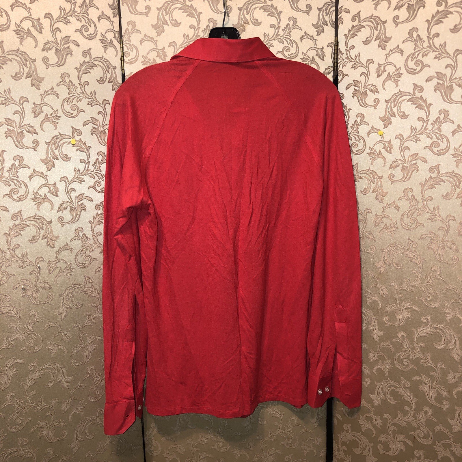 Givenchy Saks Fifth Avenue Vintage Red Button Down Top Size Medium M