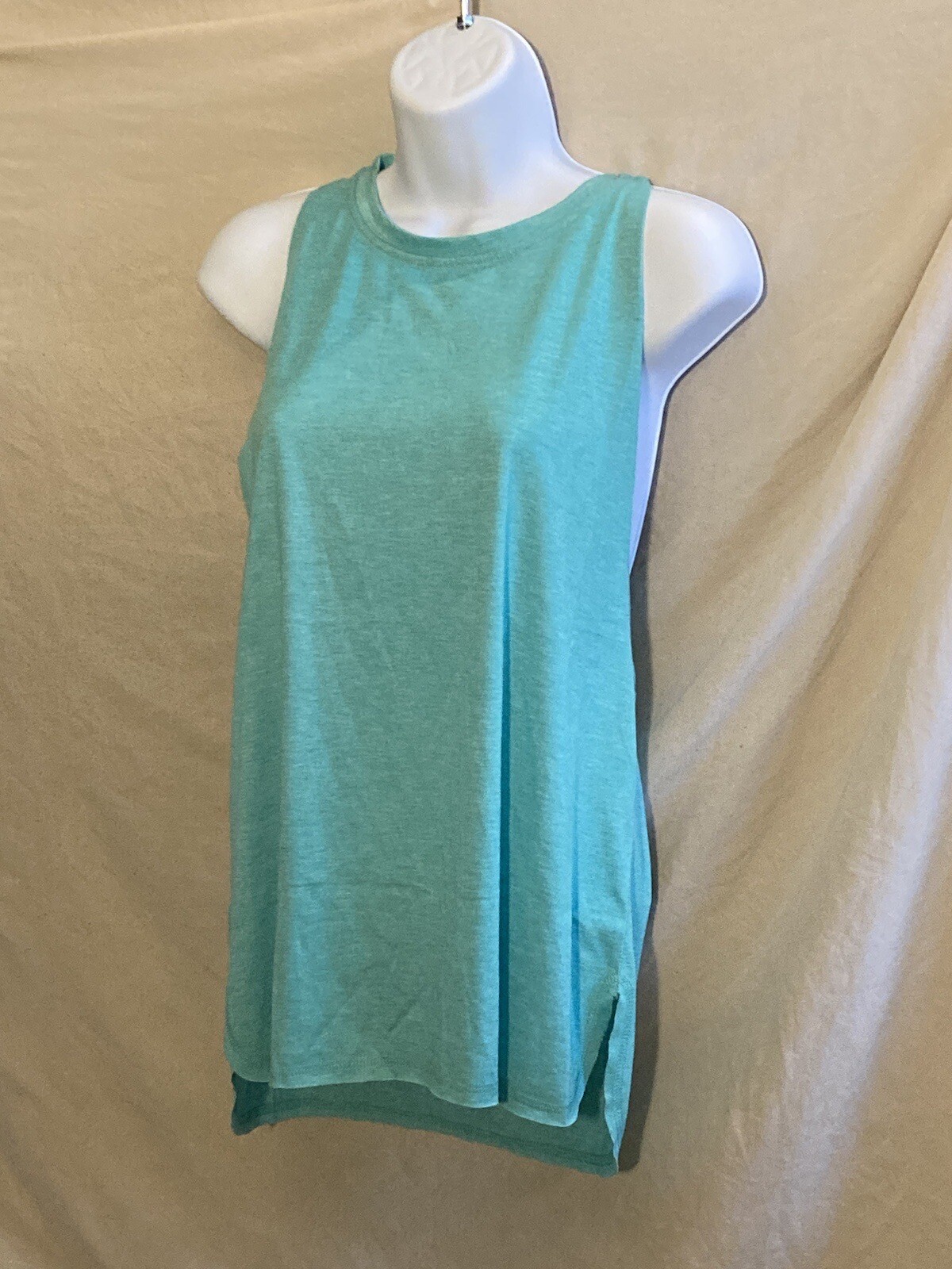 Icyzone Tank Top Women’s SMALL Turquoise Blue Polyester Rayon T-Shirt NWT