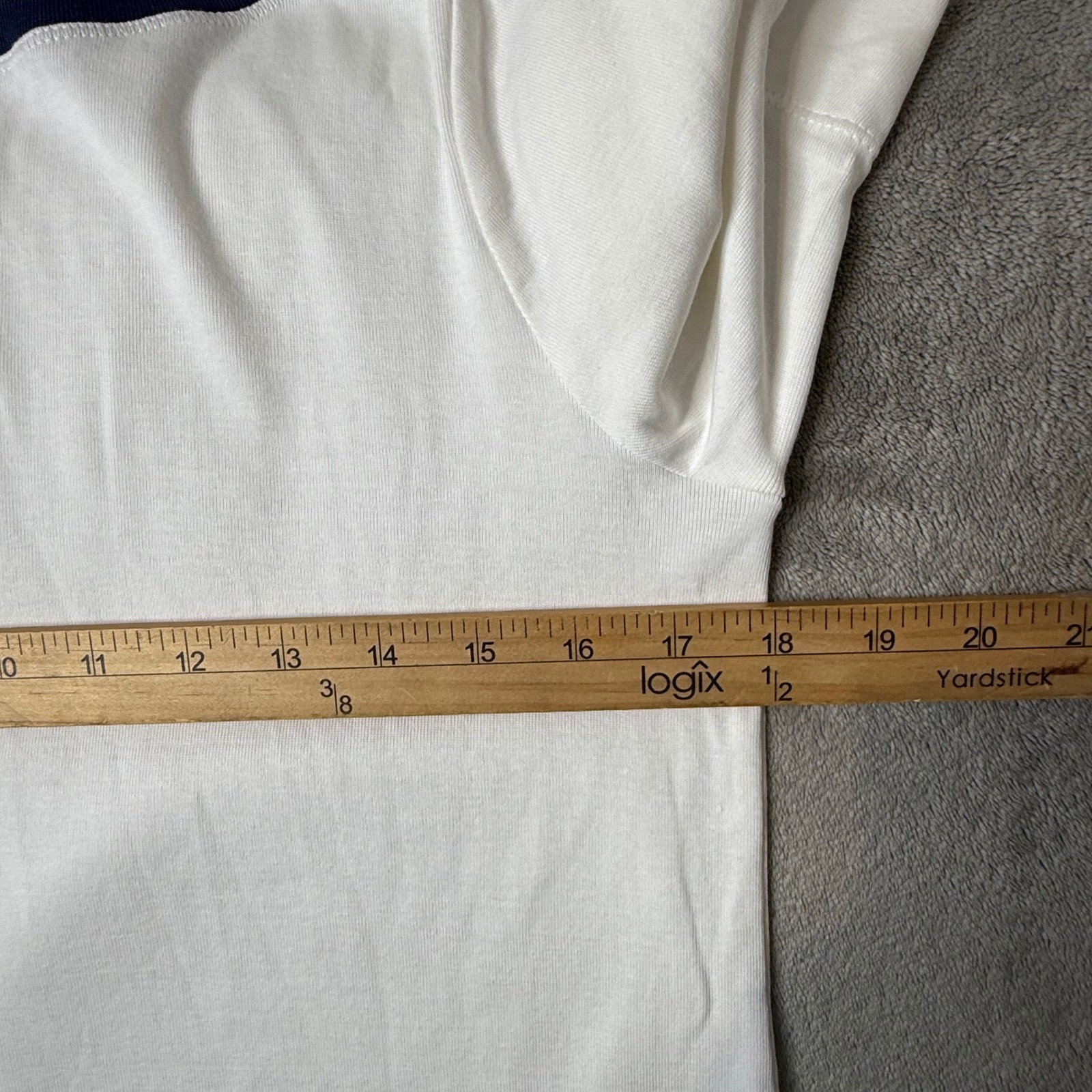 Chico’s Pima Cotton Bateau Neck Tee Size M White Nautical Preppy Sailing Sailor