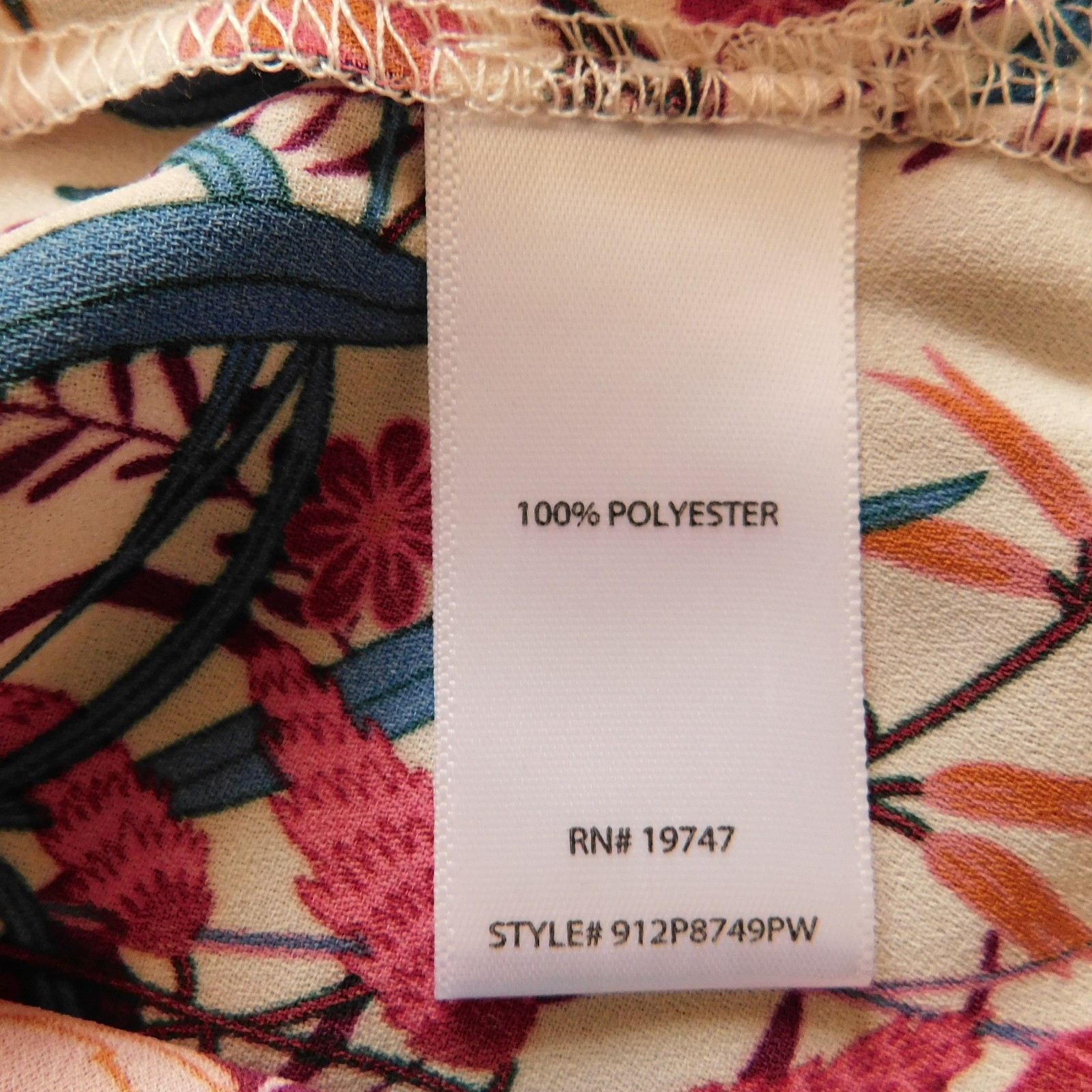 THE PIONEER WOMAN Floral 3/4 Bell Sleeve Top Cream Multicolor Boho Prairie XL