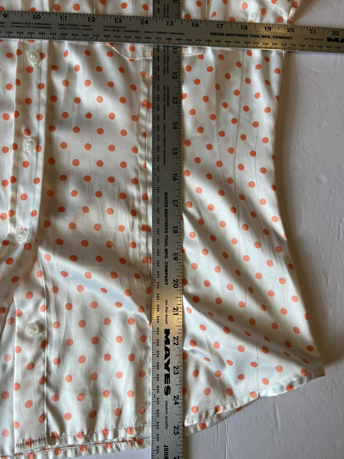 PENDLETON Women’s Size 10 Shirt Blouse Top Button Down Satin Polka Dot Classic