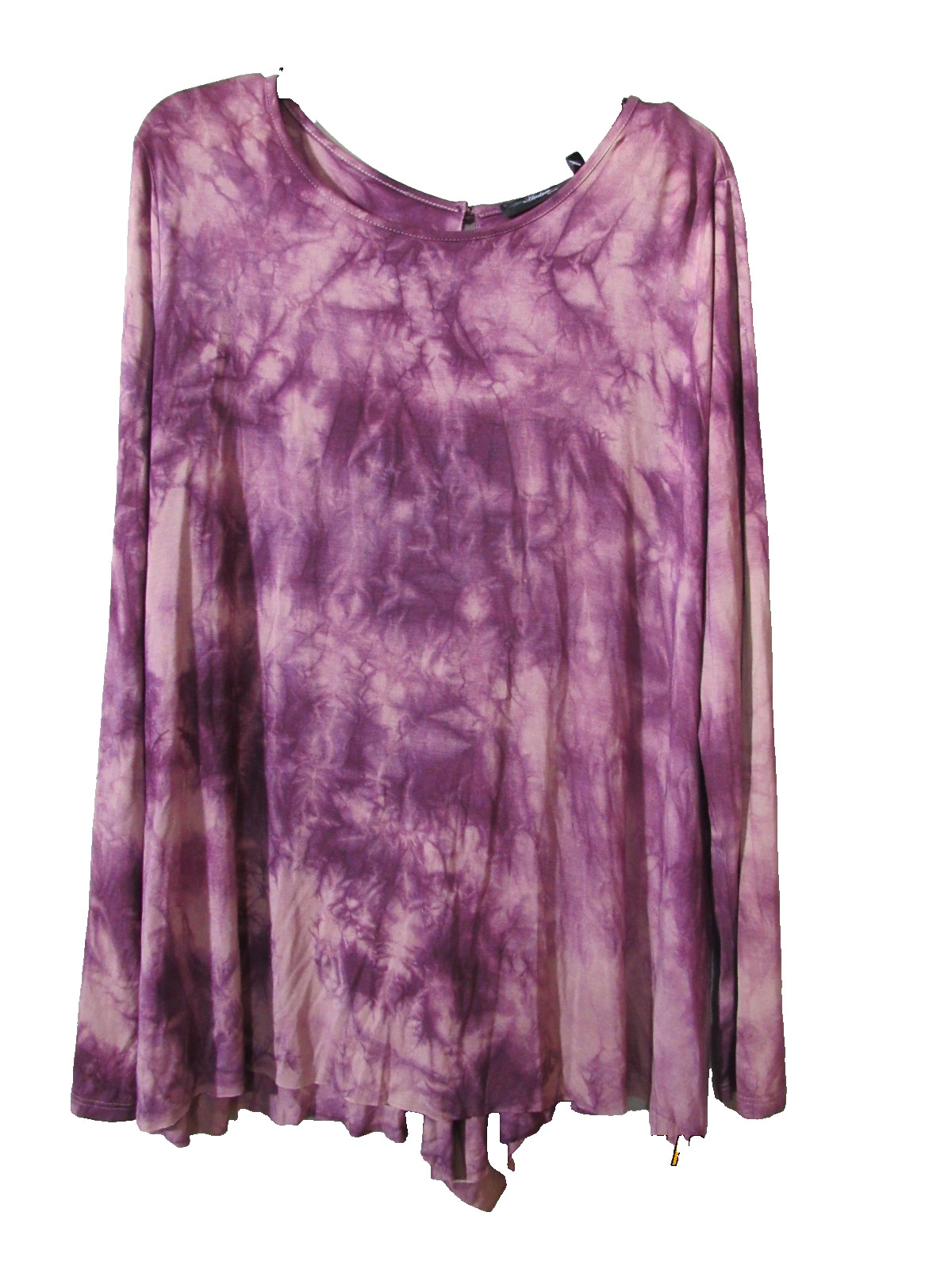 ANDREE BY UNIT WOMEN’S L/S KNIT TOP PURPLE TIE DYE 1X NWT