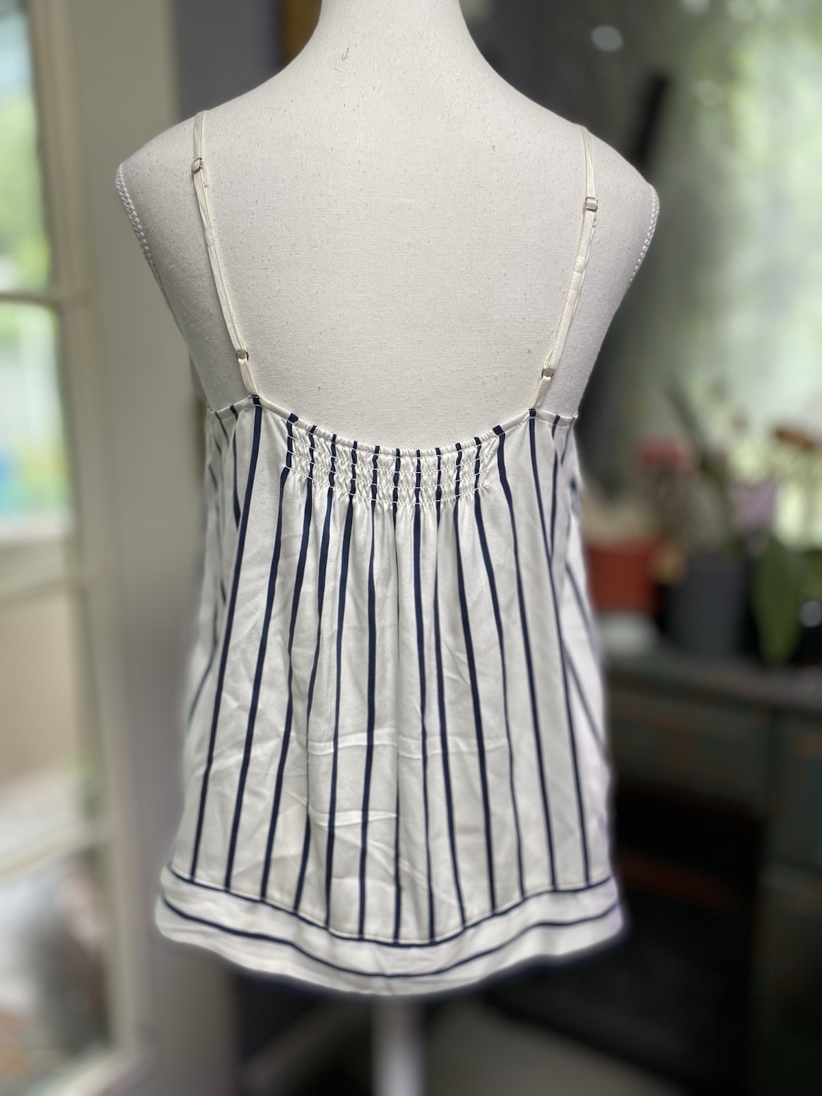 Haven Well Within Spaghetti Strap Tank Stripes Silk Blend Women’s Small (w)