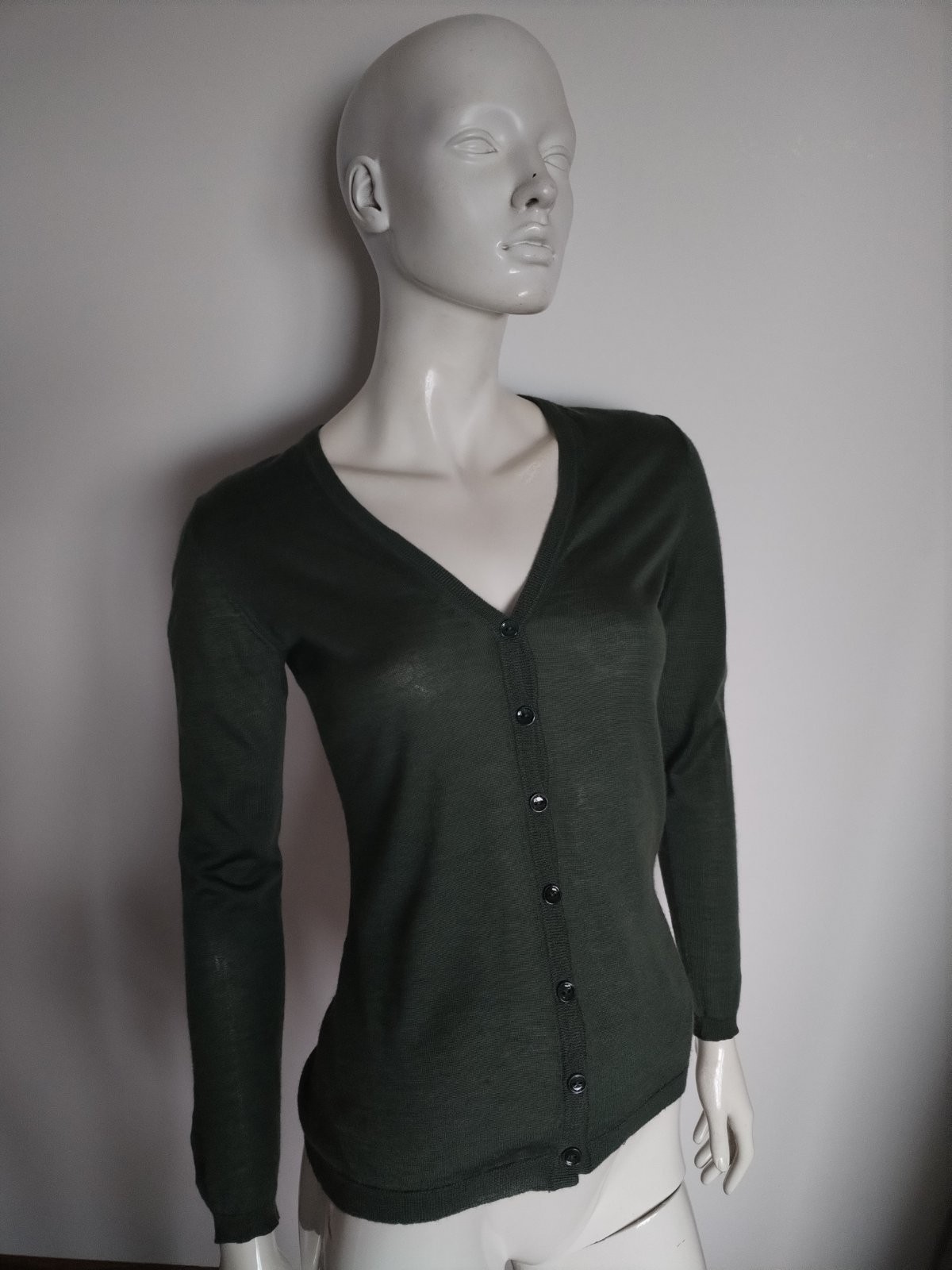 ETRO MILANO green knit top cashmere&silk size 40/M