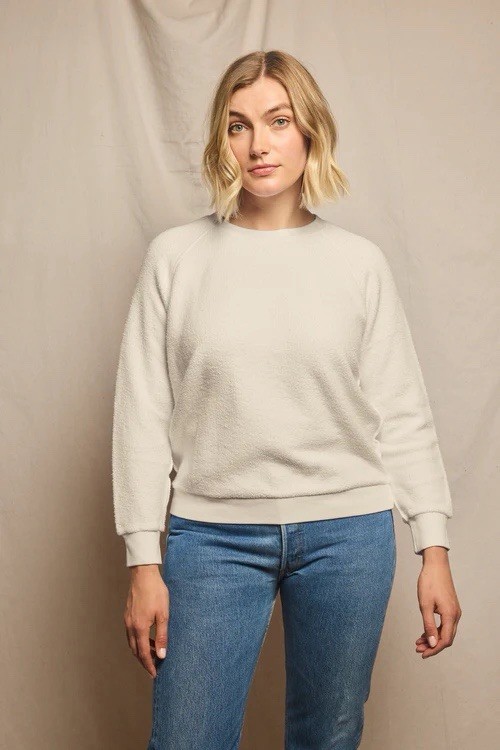 Perfect White Tee Ziggy Fleece Sweatshirt Women’s Size Small Sugar *Brand New*