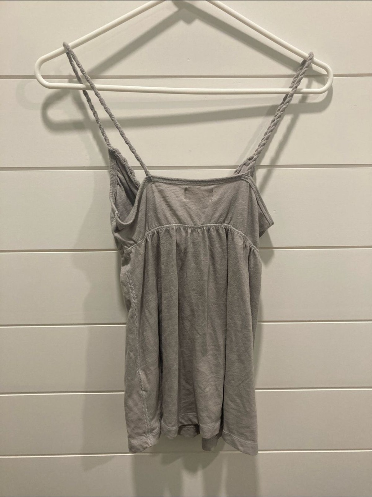 Vtg Y2K Hollister Grey Babydoll Cami Braided Tank Top-Size Small- GUC-Bella Swan