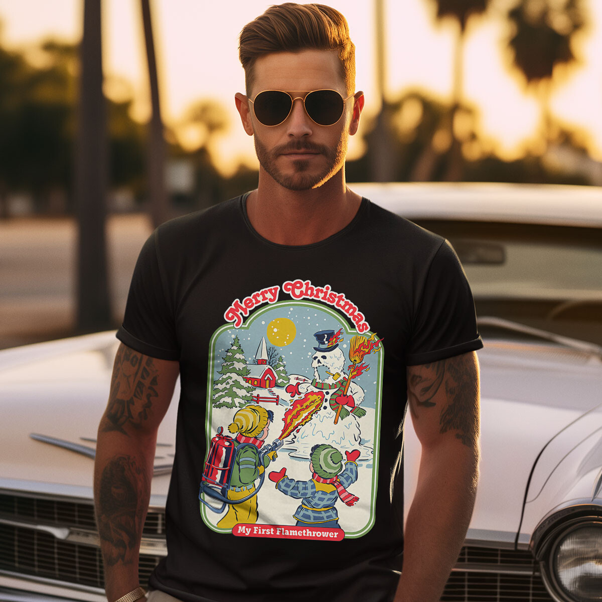 My First Flamethrower 90s Bold Statement T Shirt #SR#T433