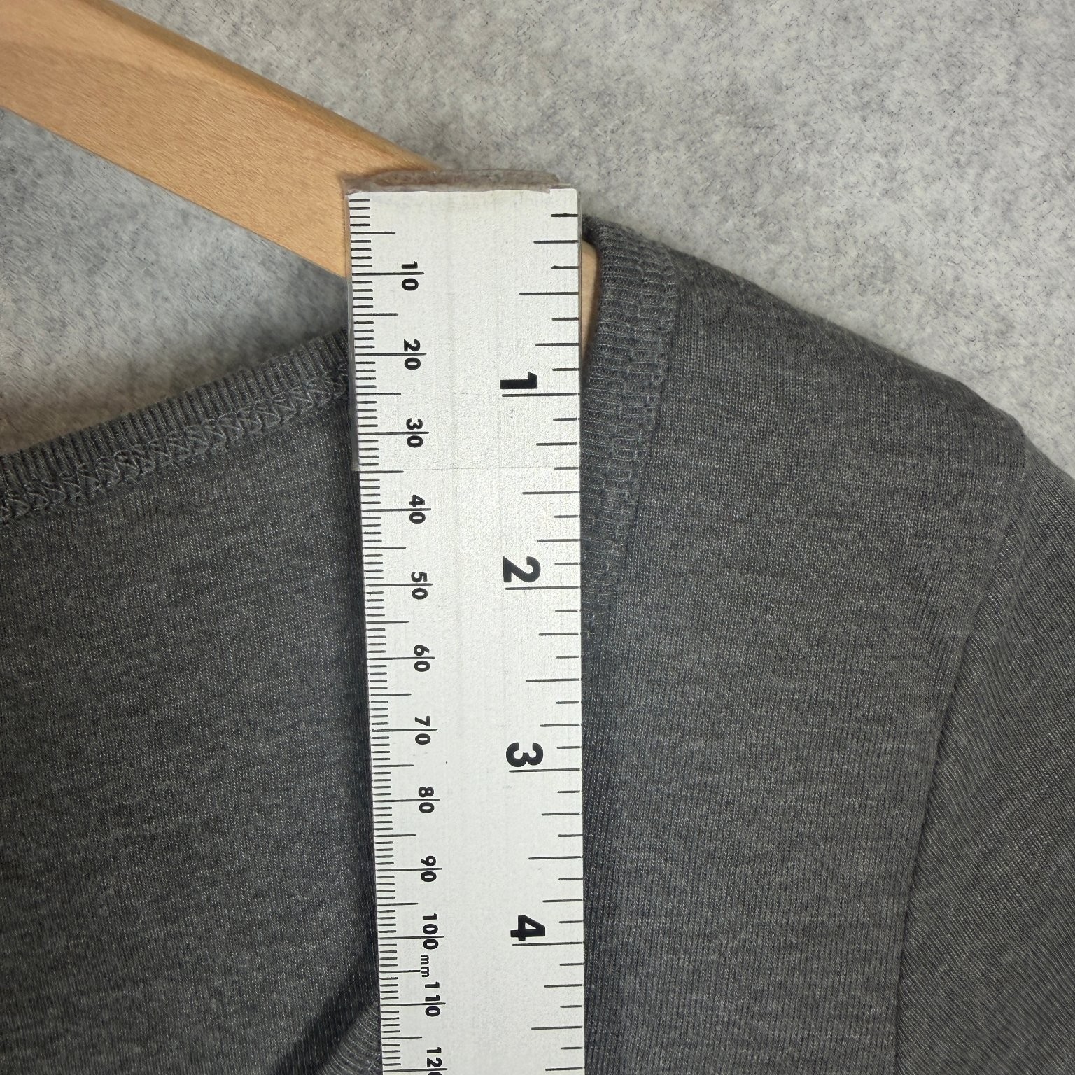 Attention Women’s Shirt Gray Medium Cotton Blend Scoop Neck Top NWT