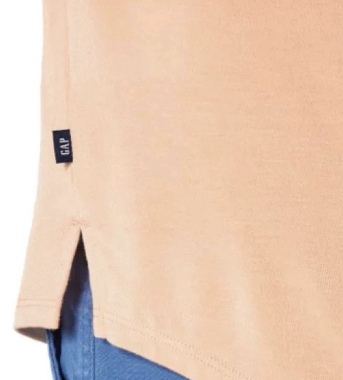 GAP Women’s Short Sleeve V-Neck Tee- Peach Parfait, Size-Small