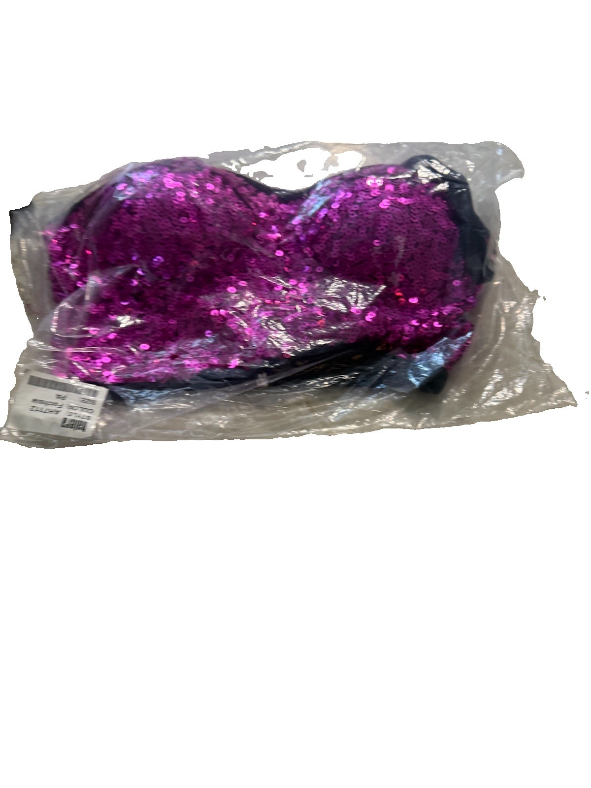 Balera Y2K-Style Sequin Bustier Crop Top Size PA